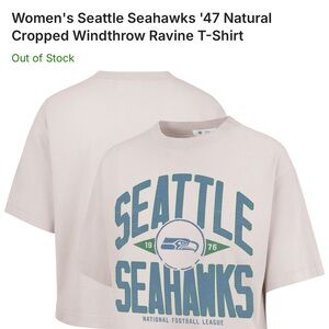 ‘47 Brand Seattle Seahawks Women's Natural Cropped T-Shirt